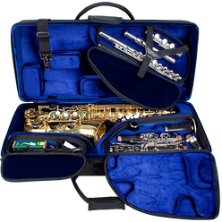 Protec PB-TRIALT Alto Sax/Clarinet/Flute combi case Black