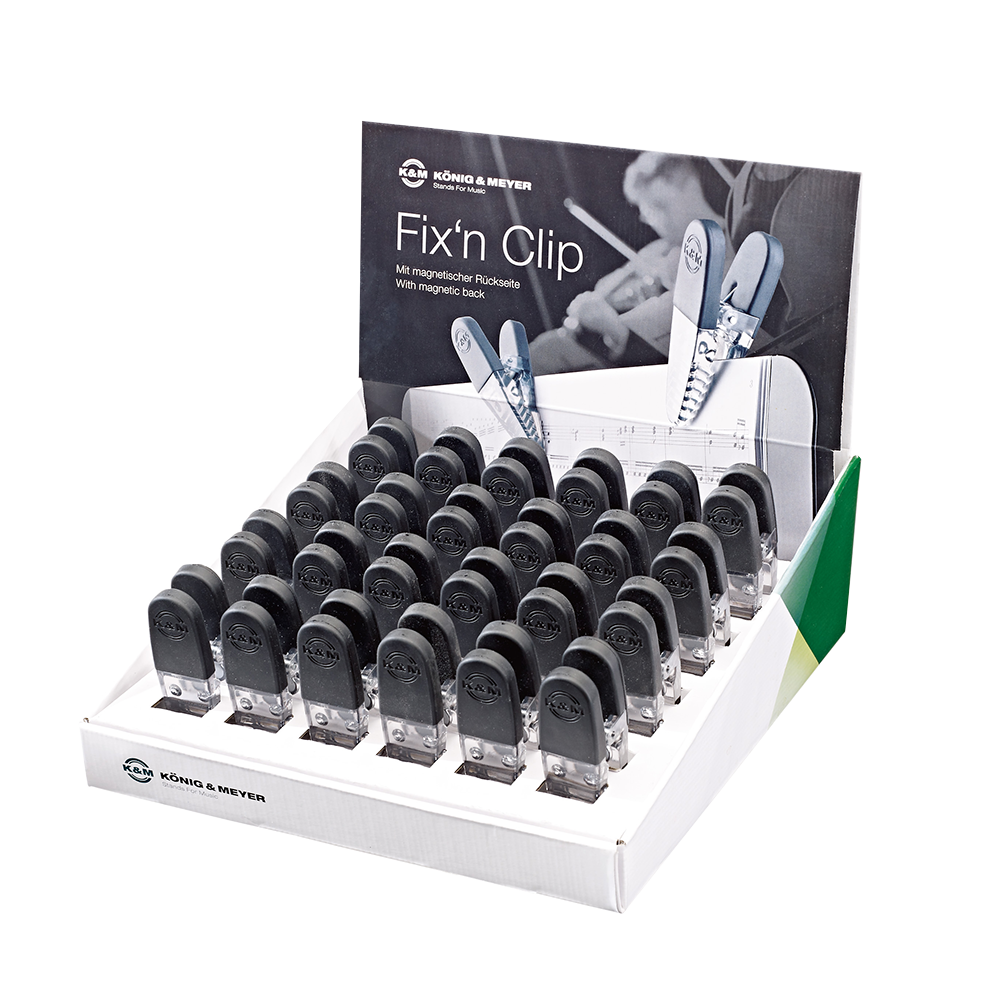 K&M 16055 Notenklammen Schwarz Display Verpackung (24st.)