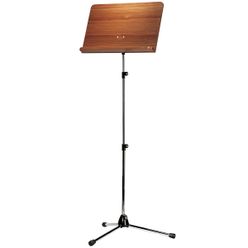 K&M 11841 orchestra music stand chrome/walnut