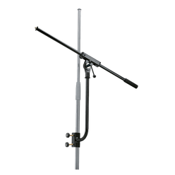 K&M 24010 clamp stand microphone black