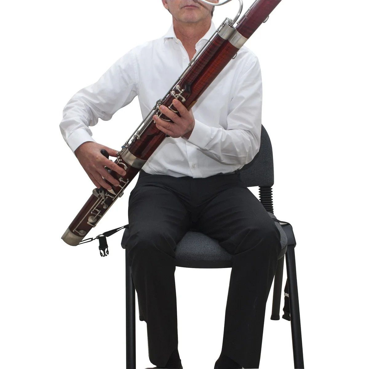 BG B01 schouderriem/stoelriem fagot zwart