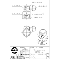 K&M 6-86900-1-55 clamp assembly 30/25
